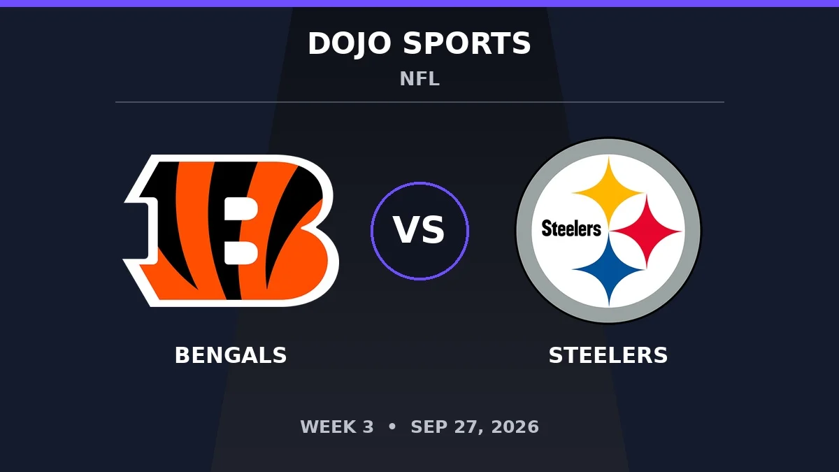Cincinnati Bengals vs Pittsburgh Steelers NFL matchup