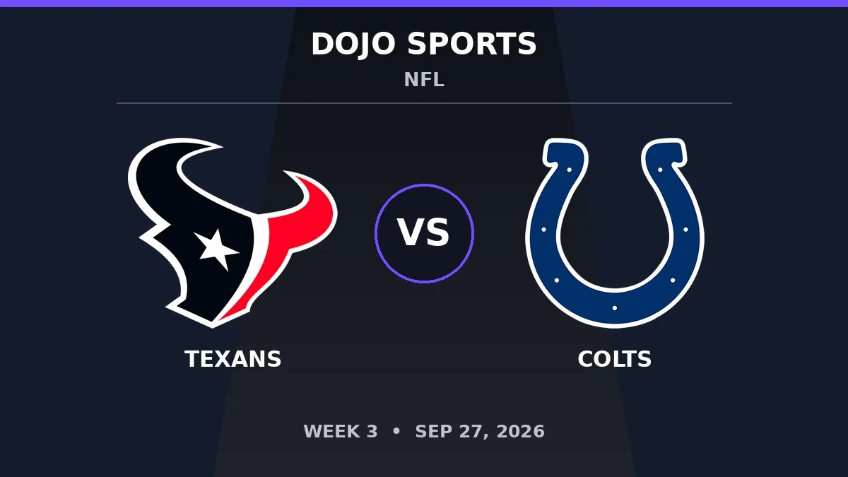 Houston Texans vs Indianapolis Colts NFL matchup