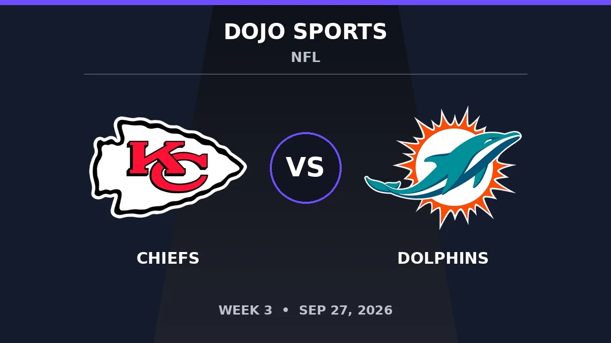 Kansas City Chiefs vs Miami Dolphins NFL matchup