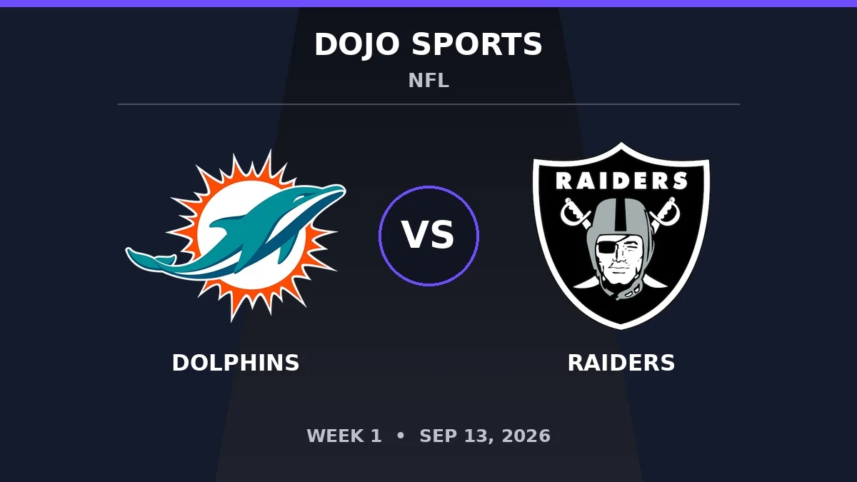 Miami Dolphins vs Las Vegas Raiders NFL matchup