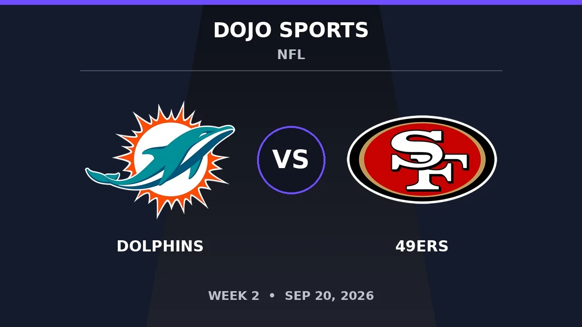 Miami Dolphins vs San Francisco 49ers NFL matchup