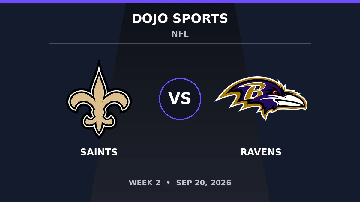 New Orleans Saints vs Baltimore Ravens NFL matchup