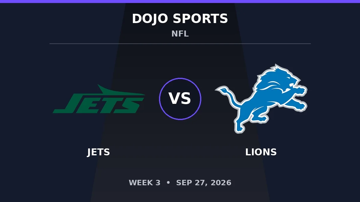 New York Jets vs Detroit Lions NFL matchup