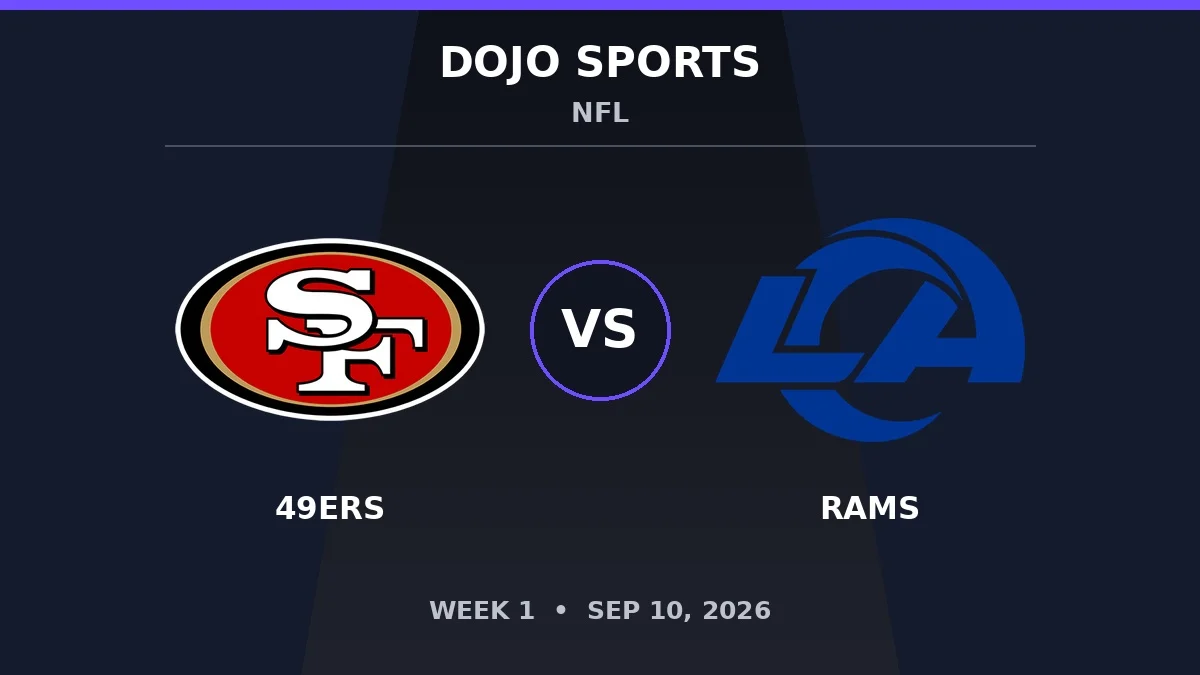 San Francisco 49ers vs Los Angeles Rams NFL matchup