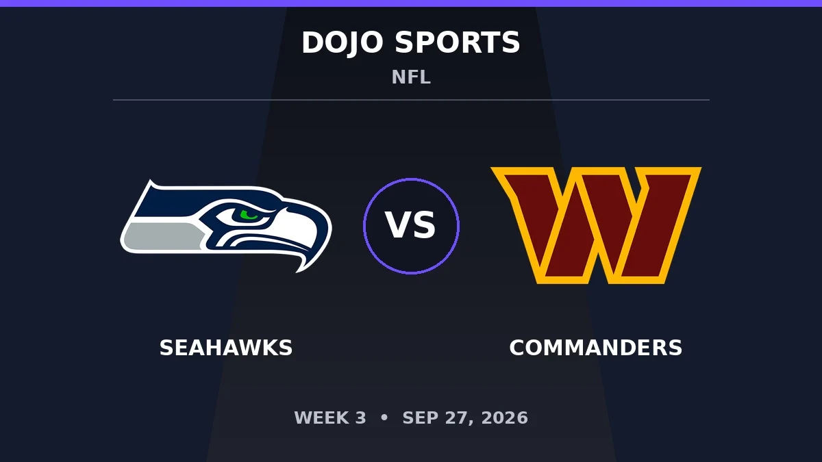 Seattle Seahawks vs Washington Commanders NFL matchup