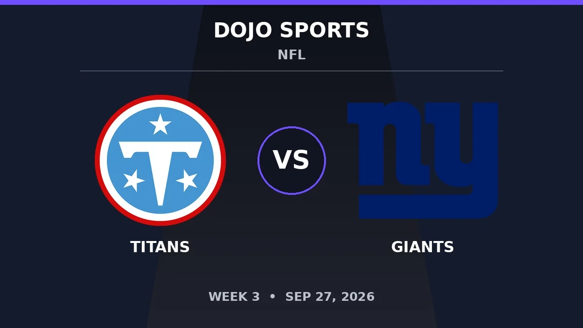 Tennessee Titans vs New York Giants NFL matchup